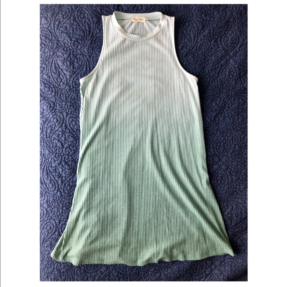 Teal ombré shift dress